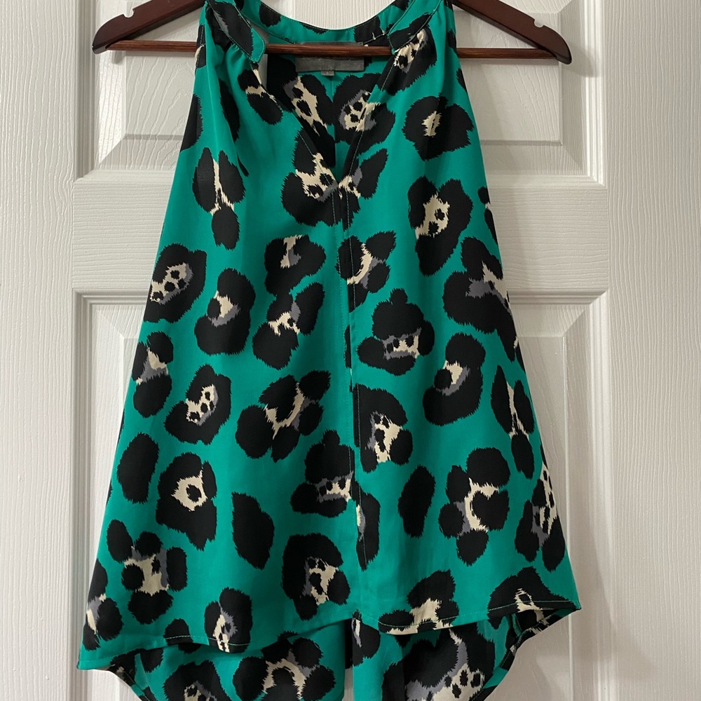 Leopard print swing blouse